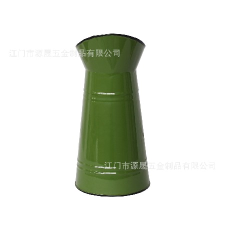 廣東廠家定制美式鄉(xiāng)村鍍鋅鐵藝奶壺花瓶創(chuàng)意復古干花花瓶園藝花桶