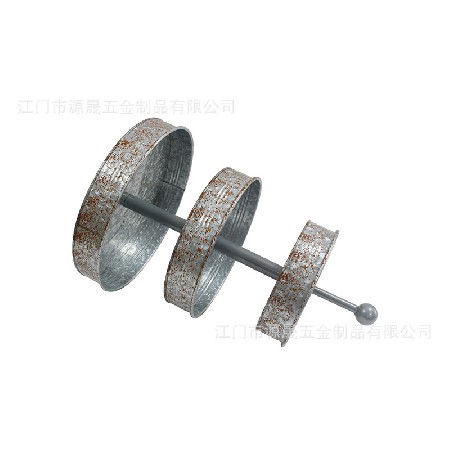 定制馬口鐵多層蛋糕盤歐式創(chuàng)意甜品臺(tái)圓形金屬鍍鋅鐵藝三層蛋糕盤