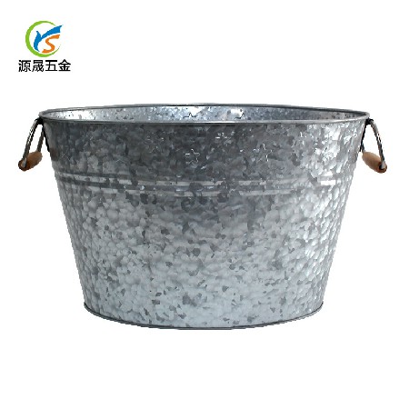 產(chǎn)地貨源鍍鋅鐵皮雙耳冰桶配開瓶器酒吧桶大號(hào)冰桶金屬冰酒器