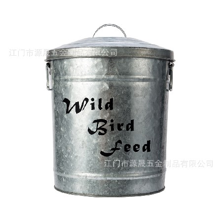 廠家定制7.5L鐵皮金屬桶 實(shí)用狗糧金屬包裝罐 帶蓋貓狗喂食鐵皮桶